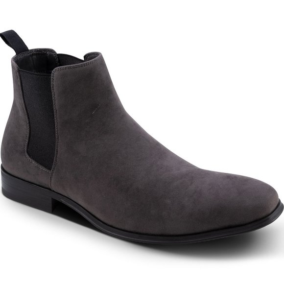 Montique  Suede  Grey Slip On Chelsea Boots   S-50 main image 4